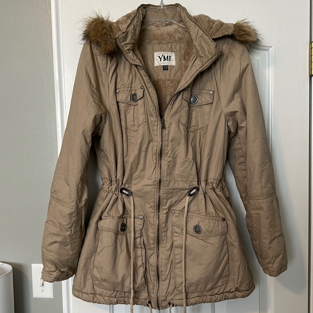 Tan fur lined jacket